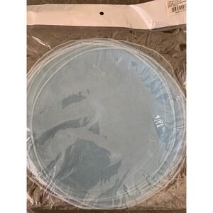 20 Light Blue with iridescent edge 9.5" Round Solid Organza Wrap Favors